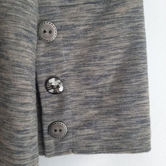 NEON BUDDHA Relaxed Fit Asymmetric Hem Sweatshirt Mockneck Melange Grey Sz S - Picture 10 of 12